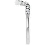 Platinum Round Natural Diamond Celtic-Inspired Contour Band - view 4