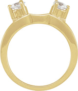 14K Gold Round Lab-Grown Diamond Wrap-Style Ring Enhancer II - Yellow Gold - view 2