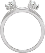 Platinum Round Natural Diamond Wrap-Style Ring Enhancer – 2.8mm Stones - view 2