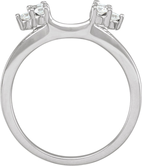 Platinum Round Natural Diamond Wrap-Style Ring Enhancer – 2.8mm Stones - view 2