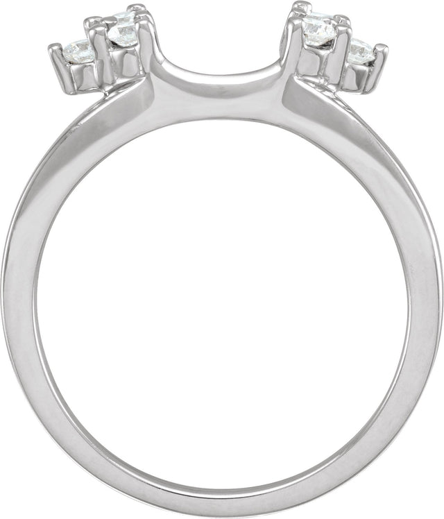 Platinum Round Natural Diamond Wrap-Style Ring Enhancer – 2.8mm Stones - view 2