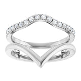 Platinum Round Natural Diamond Accented Ring Guard – 1.5mm Stones - view 3