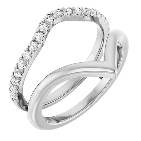 Platinum Round Lab-Grown Diamond Accented Ring Guard – 1.5mm Stones