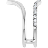 Platinum Round Lab-Grown Diamond Accented Ring Guard – 1.5mm Stones - view 3