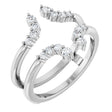 Platinum Round Lab-Grown Diamond Accented Ring Guard