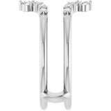 Platinum Round Lab-Grown Diamond Accented Ring Guard - view 4