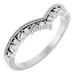 Platinum Round Lab-Grown Diamond Contour Band – 1.3mm Stones