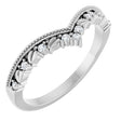 14K Gold Round Lab-Grown Diamond Contour Band – 1.3mm Stones - White Gold