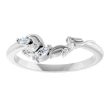 Platinum Marquise Natural Diamond Contour Band II - view 3
