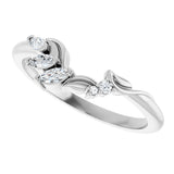 Platinum Marquise Natural Diamond Contour Band II - view 5