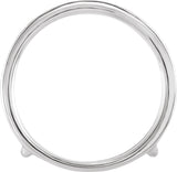 14K Gold Round Natural Diamond Ring Guard – 1mm Stones - White Gold - view 2