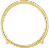 14K Gold Round Natural Diamond Ring Guard – 1mm Stones - Yellow Gold - view 2