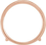 14K Gold Round Lab-Grown Diamond Ring Guard – 1mm Stones - Rose Gold - view 2