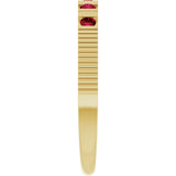 14K Gold Round Natural Ruby Birthstone Stackable Ring – 2mm Stones - Yellow Gold - view 9