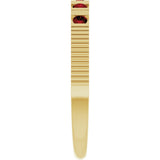 14K Gold Round Natural Mozambique Garnet Birthstone Stackable Ring – 2mm Stones - Yellow Gold - view 9