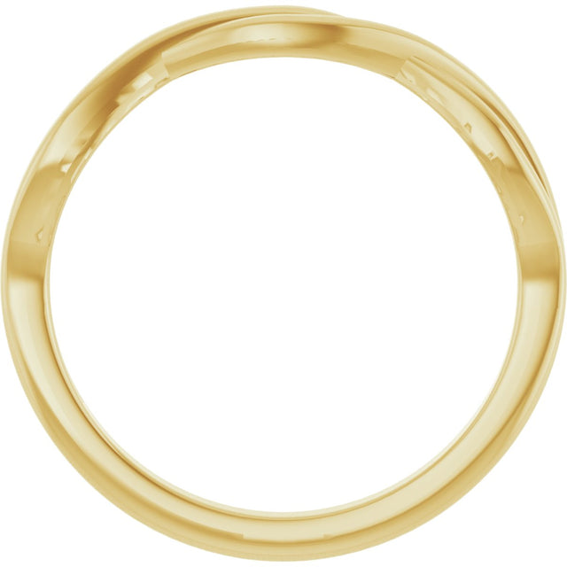 14K Gold Twisted Ring - Yellow Gold - view 2
