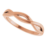14K Gold Twisted Ring - Rose Gold - view 5