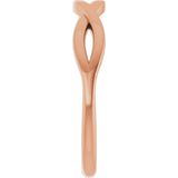 14K Gold Twisted Ring - Rose Gold - view 4