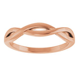 14K Gold Twisted Ring - Rose Gold - view 3