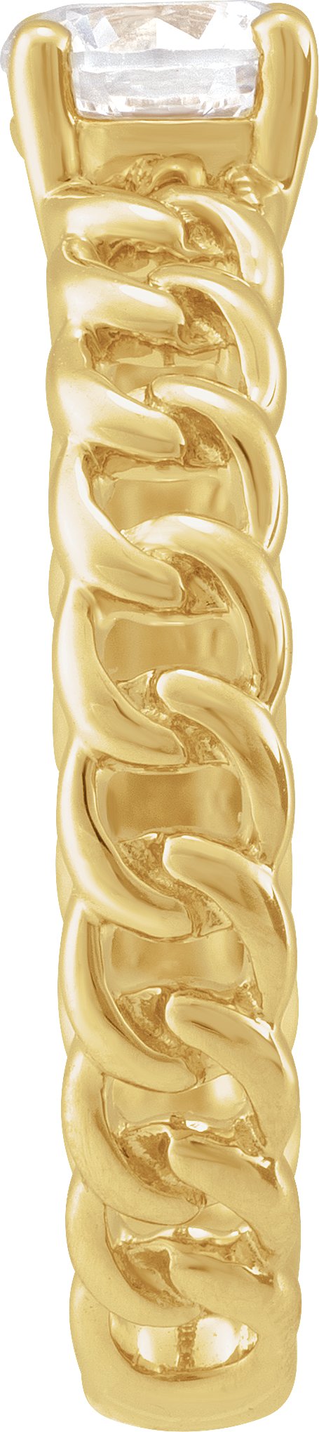 14K Gold Round Lab-Grown Diamond Ring - Yellow Gold - view 5