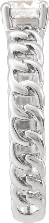 14K Gold Round Lab-Grown Diamond Ring - White Gold - view 5