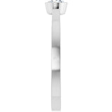 Platinum Round Natural Diamond Bezel-Set Solitaire Ring - view 9