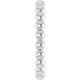 14K Gold Stackable Bead Ring - White Gold - view 4