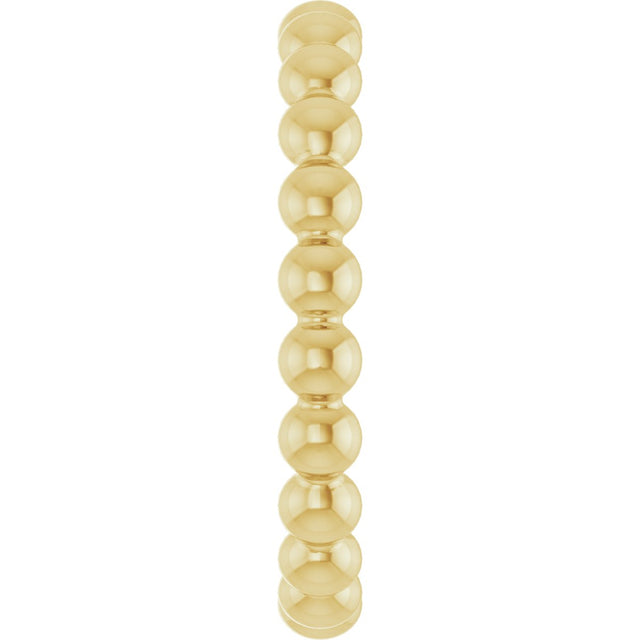 14K Gold Stackable Bead Ring - Yellow Gold - view 4