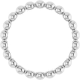 Platinum Stackable Bead Ring - view 2