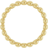 14K Gold Stackable Bead Ring - Yellow Gold - view 2
