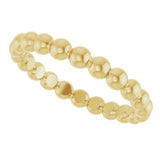 14K Gold Stackable Bead Ring - Yellow Gold - view 5
