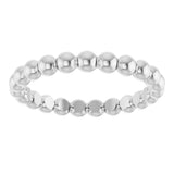 14K Gold Stackable Bead Ring - White Gold - view 3