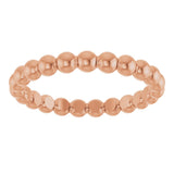 14K Gold Stackable Bead Ring - Rose Gold - view 3