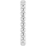 14K Gold Stackable Bead Ring - White Gold - view 4