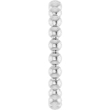 Platinum Stackable Bead Ring - view 4