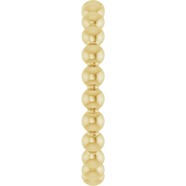 18K Gold Stackable Bead Ring - view 4