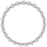 Platinum Stackable Bead Ring - view 2