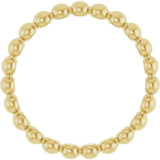 18K Gold Stackable Bead Ring - view 2
