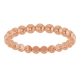 14K Gold Stackable Bead Ring - Rose Gold - view 3