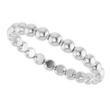 14K Gold Stackable Bead Ring - White Gold - view 5