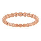 14K Gold Stackable Bead Ring - Rose Gold - view 3