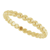 14K Gold Stackable Bead Ring - Yellow Gold - view 5