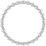 Platinum Stackable Bead Ring - view 2