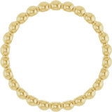 18K Gold Stackable Bead Ring - view 2