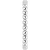 Platinum Stackable Bead Ring - view 4
