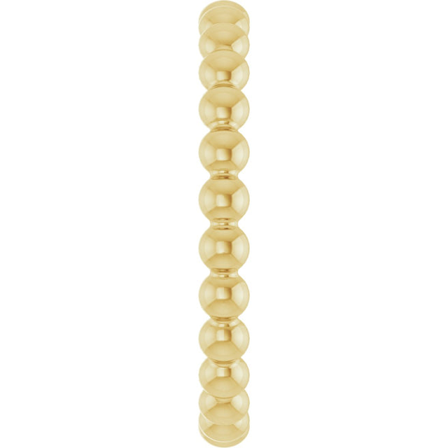 18K Gold Stackable Bead Ring - view 4