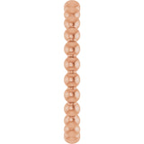 14K Gold Stackable Bead Ring - Rose Gold - view 4