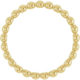 14K Gold Stackable Bead Ring - Yellow Gold - view 2