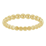 14K Gold Stackable Bead Ring - Yellow Gold - view 3