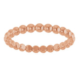 14K Gold Stackable Bead Ring - Rose Gold - view 3